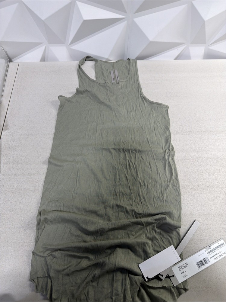 Rick Owens Basic Rib Tank Size Large Celadon UNISEX