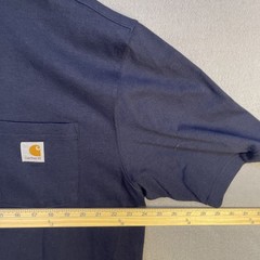 Carhartt Original Fit Blue Henley Shirt Large Tall Short Sleeve Pocket K84 NWT