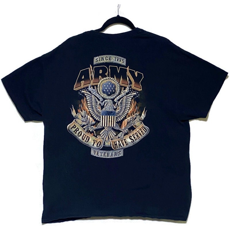 U.S. Army Veteran Proud to Have Served T-Shirt Men’s Size XL Black Short Sleeve