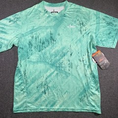 Habit Fishing Shirt Men’s Medium Shockwave Green Short Sleeve Realtree NWT