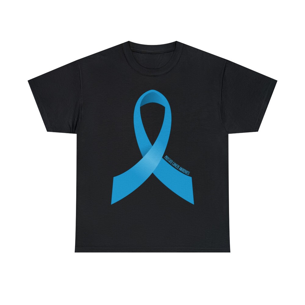Prostate Cancer Awareness Ribbon Graphic Tee Shirt, S-5XL