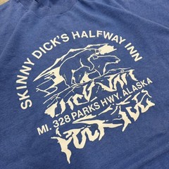 Vtg 90s Skinny Dick’s Halfway Inn Shirt Alaska Single Stitch Size Large