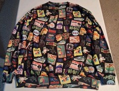 Meow Wolf AOP Sweatshirt Bright Art Pullover Crewneck Adult XL (All Over Print)