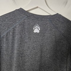 AKHG Duluth Trading Men’s Size L Tun-Dry Standard Fit Short Sleeve Henley Gray