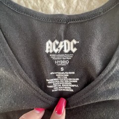 AC/DC Tank Top Shirt Stretch New Black High Voltage Mens Size Small Workout