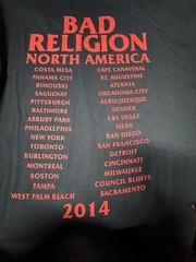 Bad Religion 2014 North America Tour Shirt Black Gildan Punk Band Tee