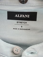 Alfani Alfatech Solid Henley Neck Shirt Men’s S Cloud Blue Long Sleeve Pullover