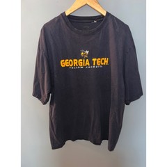 Georgia Tech Yellow Jackets Embroidered Navy Blue T-Shirt NCAA Collegiate Tee