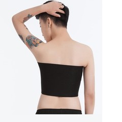 Tomboy Trans Lesbian Strapless Plus Size Chest Binder Top with 20 CM Elastic …