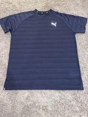 NWT Men’s PUMA Medium Navy Blue PACE Tee T-Shirt Lightweight / Reflective Logo