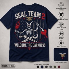 Trend Navy SEAL Team 2 Morale Command Repro Tee, Gift for Military Veterans