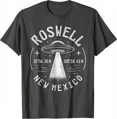 Vintage Roswell New Mexico Shirt UFO Abduction Retro Sci Fi Graphic Tee