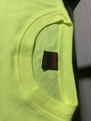 Wolverine Homemade Stencil T-shirt Neon Lime Medium Cotton Short Sleeved NWOT