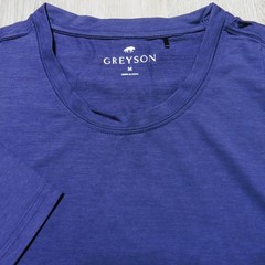 GREYSON Mens M MEDIUM GUIDE SPORT T SHIRT PERFORMANCE GOLF TEE MALTESE BLUE