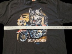 Vintage 1991 3D Emblem “Survivors” Wolf Harley Davidson T-Shirt XL
