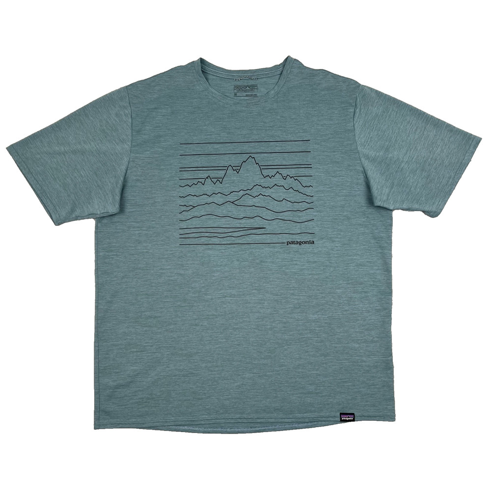 Patagonia Shirt Men’s Size M Gray Blue Short Sleeve Performance Capilene Cool