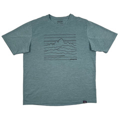 Patagonia Shirt Men’s Size M Gray Blue Short Sleeve Performance Capilene Cool