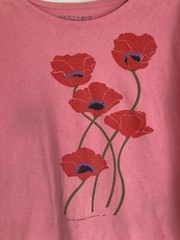 80’s Liberty Graphics Screen Printed Poppy Tshirt Large