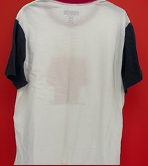 Peanuts Snoopy Men’s 2XL White/Black/Red Ringer Graphic Crew Neck T-Shirt Jersey