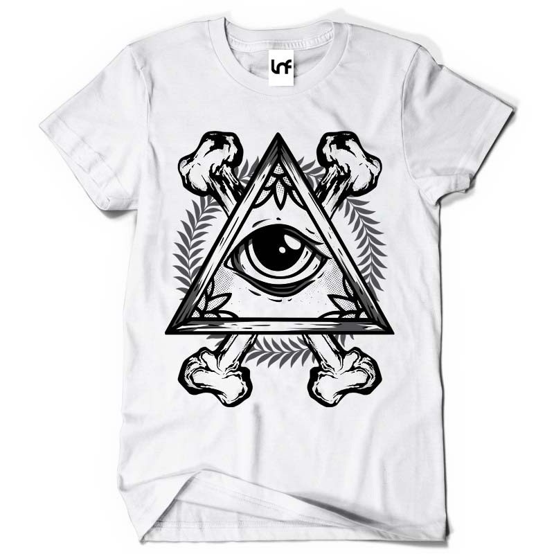 “Eye Design” Graphic Tee Unisex White T-Shirt (SB050)