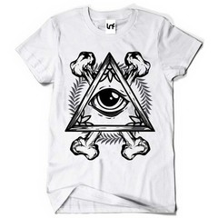 “Eye Design” Graphic Tee Unisex White T-Shirt (SB050)
