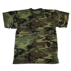 ROTHCO Mens Woodland Camouflage T-Shirt Tag Size Large
