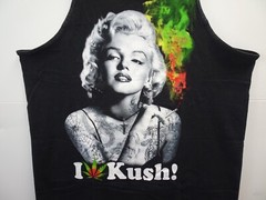 Marilyn Monroe Kush Weiv Gear Weed Smoking Joint Tank Top XL Black Streetwear