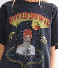 90s David Bowie Rare Design Black T shirt Men Women Classic tee US25H273