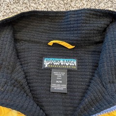 Brooks-Range Mountaineering Short Sleeve Mens M Grid Fleece 1/4 zip Shirt Yellow