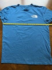 The North Face Box Logo ~ Never Stop Exploring ~ Soft ~ T-shirt Mens L Teal Blue