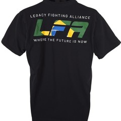 LFA T Shirt Mens Size Large Black Legacy Fighting Alliance Brazilian Flag Venum