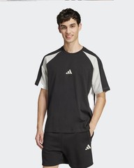 MENS Adidas Black White Essentials ColorBlock Jersey T-Shirt