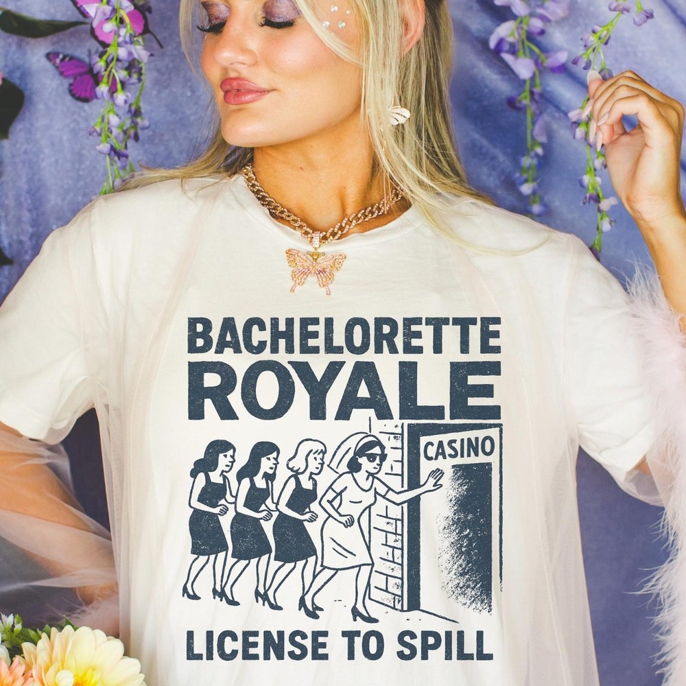 Bachelorette Party Tee, Fun Casino Theme Shirt, License to Spill Tee, Bridal Sho