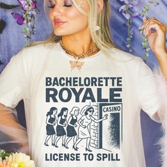 Bachelorette Party Tee, Fun Casino Theme Shirt, License to Spill Tee, Bridal Sho