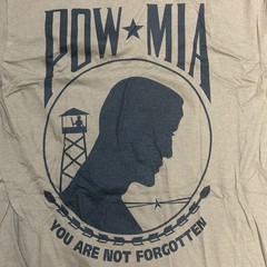 Khaki Military Shirt Mens “POW MIA” Size Small