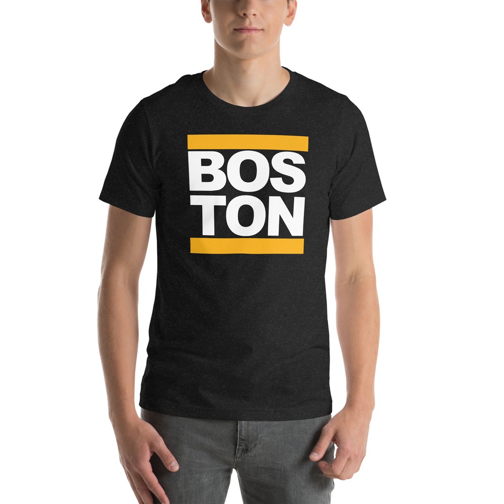 BOSTON BRUINS Run Style T-SHIRT Short Sleeve Tee Ice Hockey Team BOS Champions