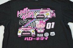 Hello Kitty NASCAR Auto Racing Sanrio 2023 Black Medium Short Sleeve Shirt