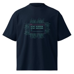 Stay Hidden Stay Secure Oversized Organic High-Neck T-Shirt
