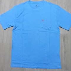 JOHNNIE O Mens S SMALL T SHIRT BREWS N VIEWS MALIBLU BLUE RED DALE 2.0 GOLF USA