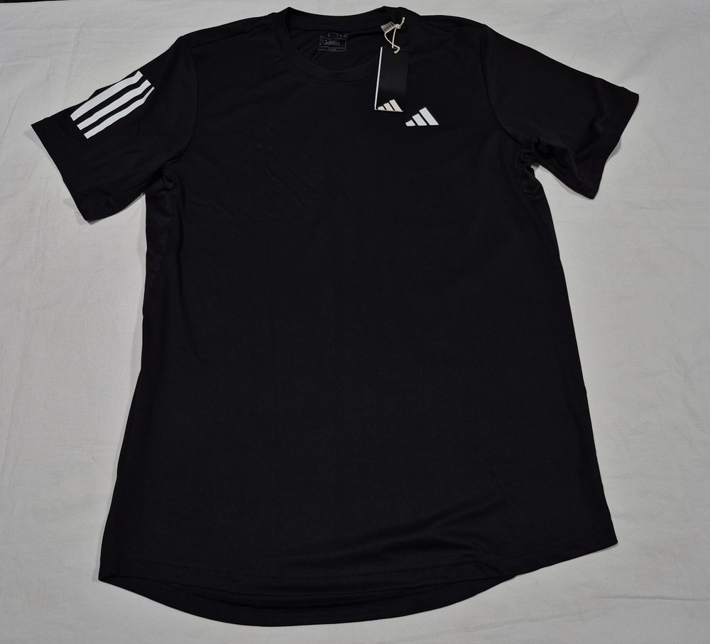 Adidas Club 3-Stripes Men’s Club Tennis T-Shirt Black-White HS3262 Regular Fit
