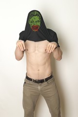 Mens Ask Me About My Zombie T Shirt Funny Flip Costume Outbreak Halloween Tee