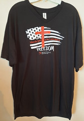 Men’s American USA Patriotic Cross & Flag Beautiful Restoration Shirt-Sz XL NWOT