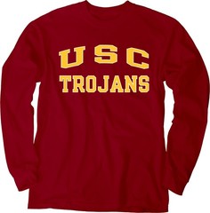 Blue 84 Mens Usc Trojans Long Sleeve T-Shirt Arched Team Color Team Color Small