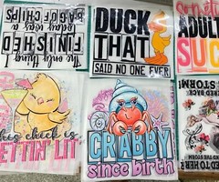 Custom DTF Heat Transfers, Ready to press Wholesale Iron on Design, Gang Sheets