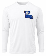 Louisiana Flag Fishing Long Sleeve UPF 50 T-Shirt Angler Boat UV Sun Outdoor