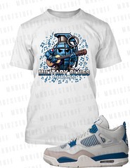 Graphic Grenade Pro Club Shaka Tee to Match J4 Military Blue Sneakerhead Tshirt