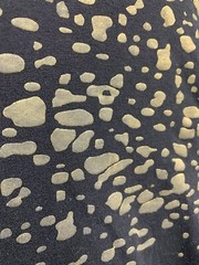 Coofandy Graphic Tee T-Shirt 3D Print Black Gold Splatter Crew Neck Size XL