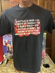 Vintage Priceless Waking Up With Your Mother In Law Black Lg T Shirt