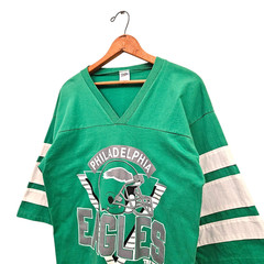 Vintage 80s 90s Philadelphia Eagles T Shirt Vtg Kelly Green Single Stitch USA XL