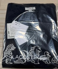 LACOSTE + GODZILLA T-Shirt Size 4 Navy Japan Limited Godzilla Rare
